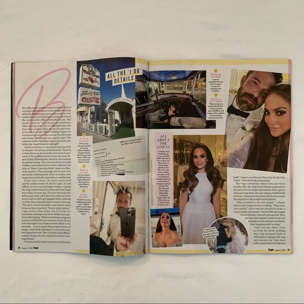 People Ben & Jen “Wed at Last!” Issue August 1, 2022 Magazine - Picture 3 of 5